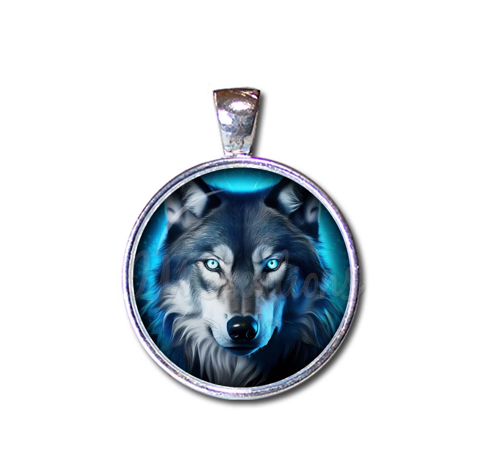 Glowing Wolf Face