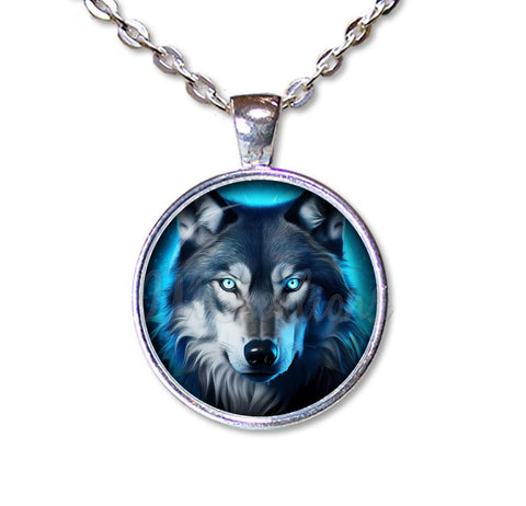Glowing Wolf Face