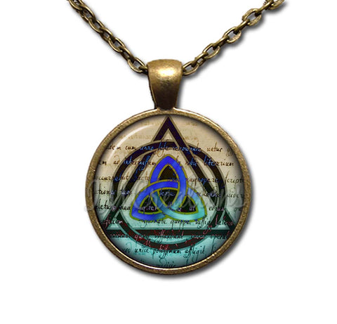 Triquetra Celtic Knot Trinity Blue Brown