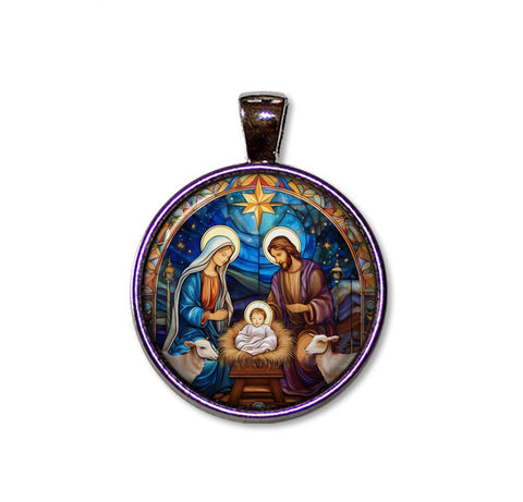 Christmas Nativity Faux Stained Glass