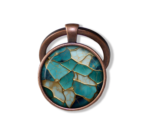 Faux Kintsugi Style Turquoise