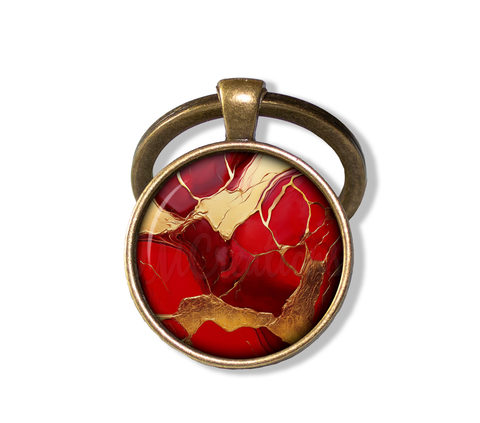 Faux Kintsugi Style Red