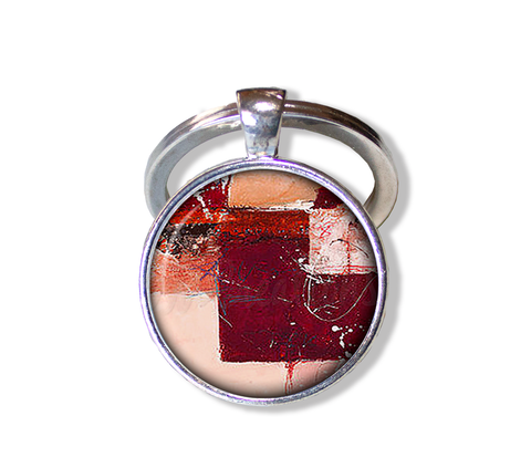 Abstract Square Wine Red