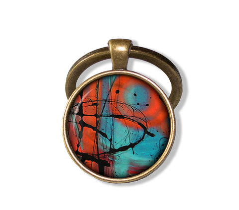 Abstract Splash Orange Blue