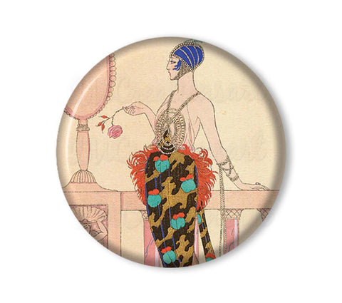 Art Deco Flapper with Rose