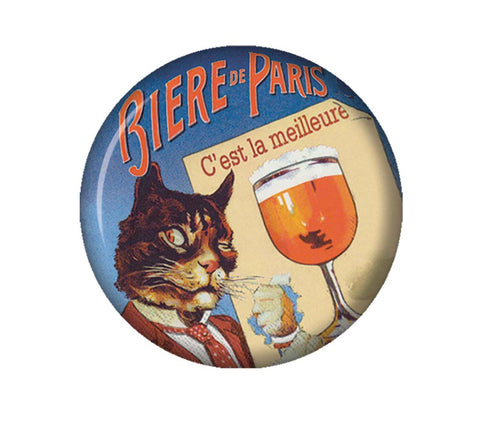 Vintage French Ad Cat Beer