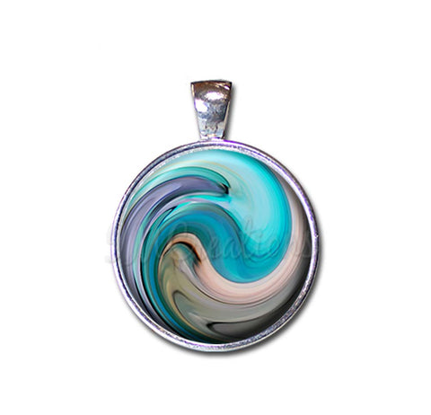 Blue Ocean Beach Swirl Pattern
