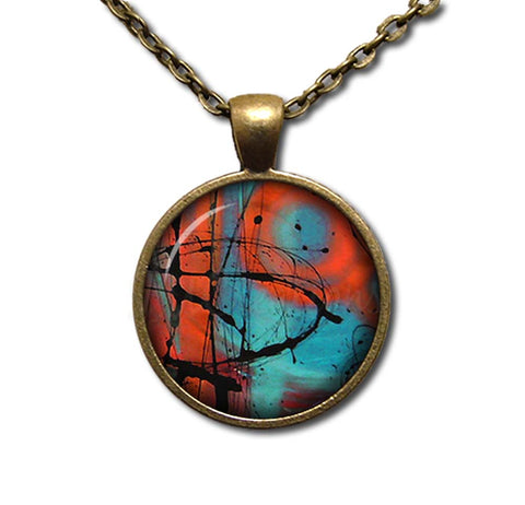 Abstract Splash Orange Blue