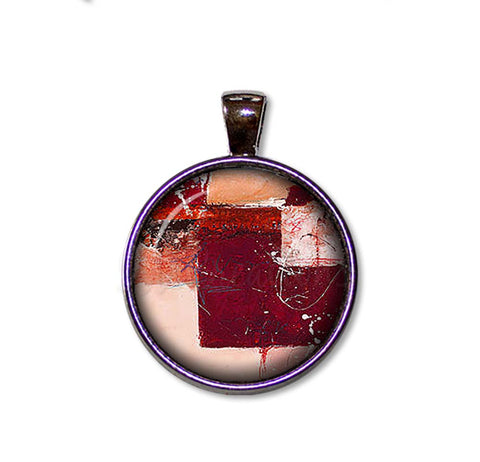 Abstract Square Wine Red