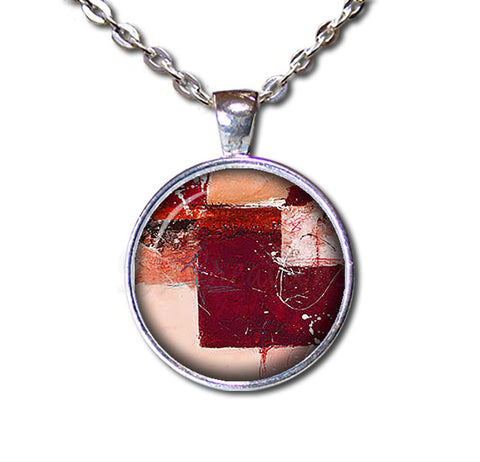 Abstract Square Wine Red