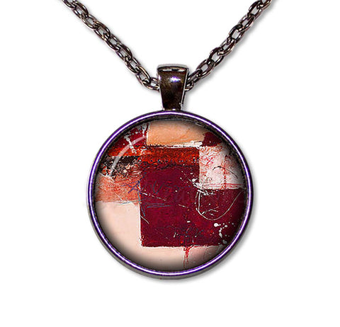Abstract Square Wine Red