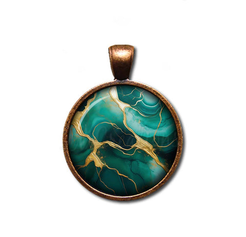 Faux Kintsugi Style Emerald