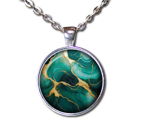 Faux Kintsugi Style Emerald
