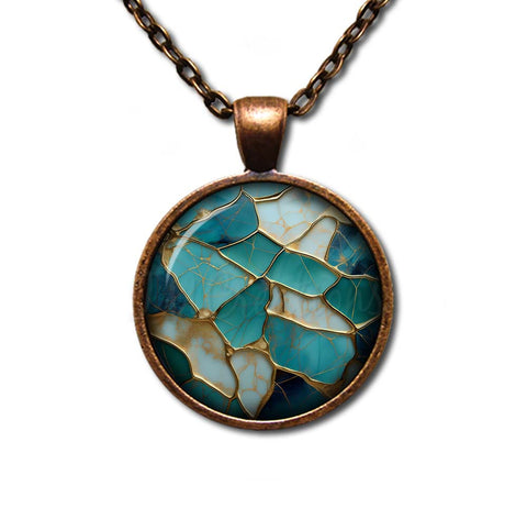 Faux Kintsugi Style Turquoise