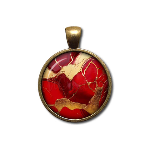 Faux Kintsugi Style Red