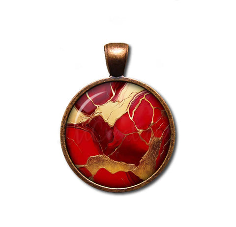 Faux Kintsugi Style Red