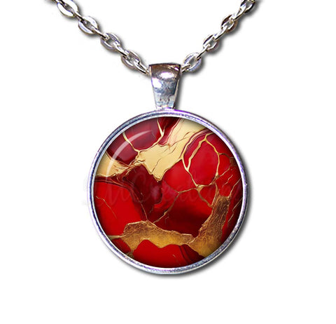 Faux Kintsugi Style Red