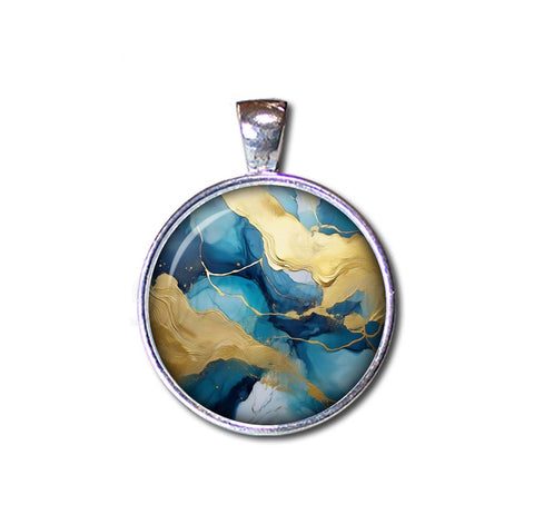 Faux Kintsugi Style Sky Blue