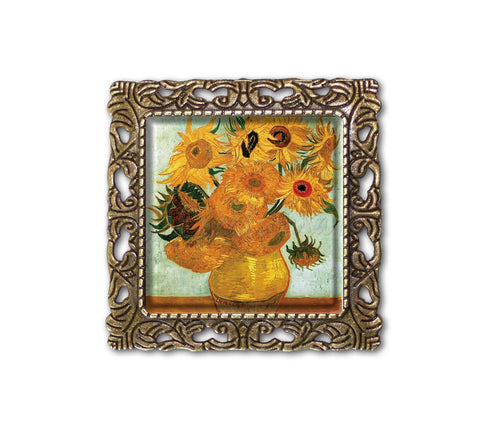 Van Gogh's Sunflowers Brooch