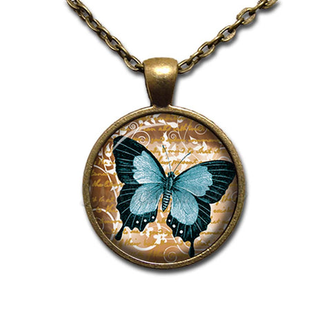Butterfly Teal Brown