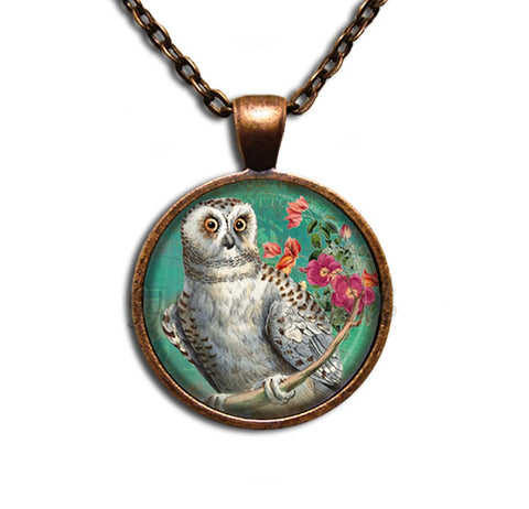 Perched Barn Owl