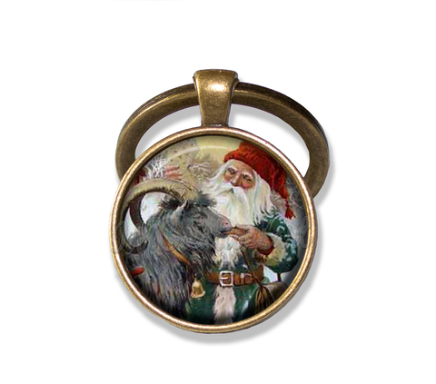 Nystrom's Vintage Santa and Goat