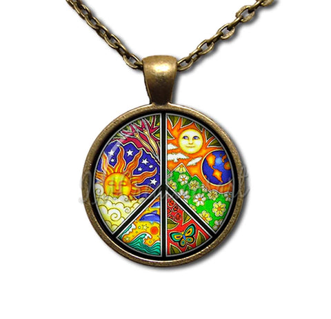 Peace Sign Bright Retro