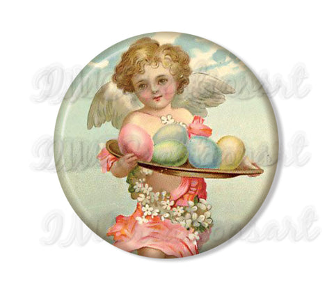 Victorian Angel Carring Easter Eggs