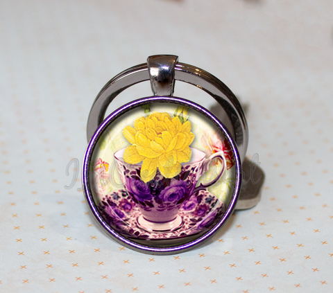 Tea Cup with Yellow Florals