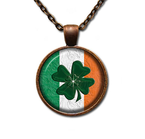 Irish Flag Four Leaf Clover