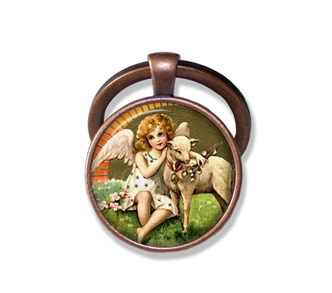 Vintage Easter Angel and Lamb