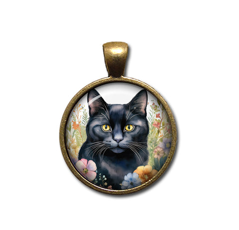 Shabby Chic Black Cat