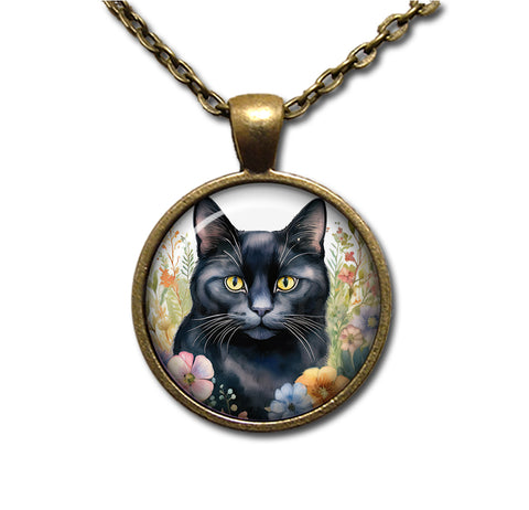 Shabby Chic Black Cat