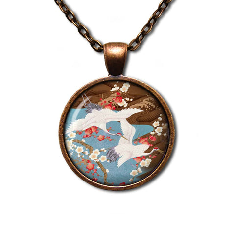 Faux Washi Couple of Cranes