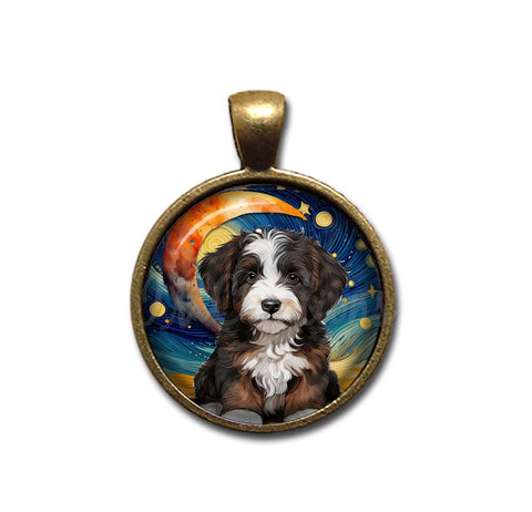 Bernedoodle Dog Lover Starry Night