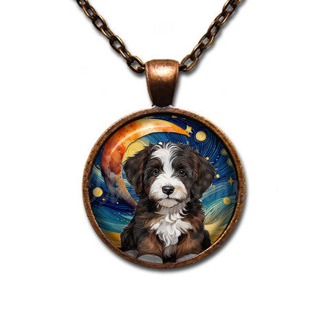 Bernedoodle Dog Lover Starry Night