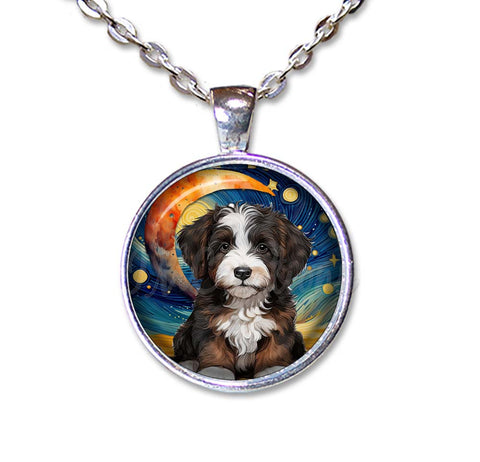 Bernedoodle Dog Lover Starry Night