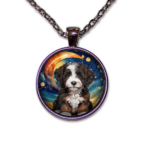 Bernedoodle Dog Lover Starry Night