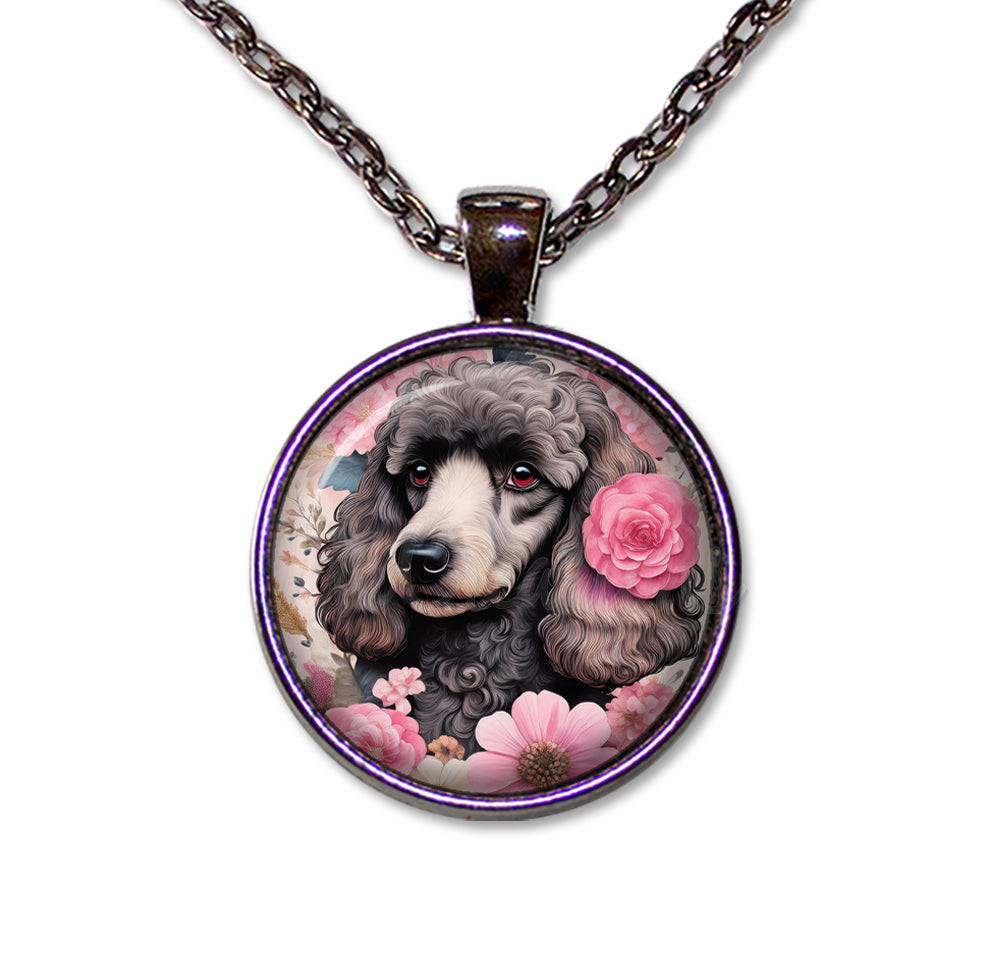 Shabby Chic Black Poodle