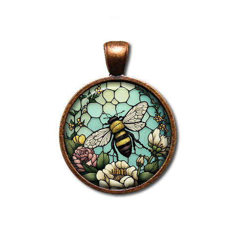 Faux Stained Glass Bee