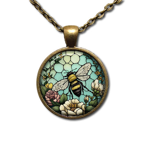 Faux Stained Glass Bee