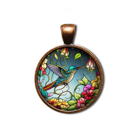 FAUX Stained Glass Hummingbird