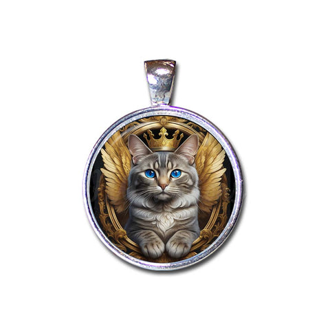 Gold Crown Tabby Cat with Wings
