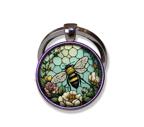 Faux Stained Glass Bee