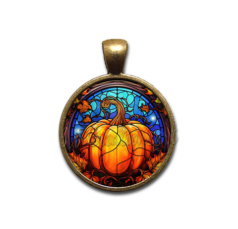 Faux Stained Glass Pumpkin