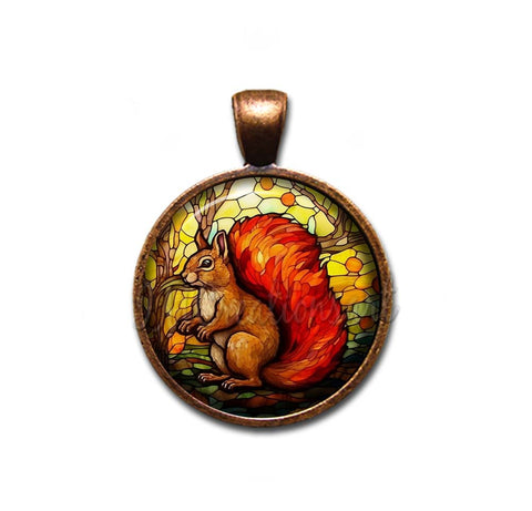 Faux Stained Glass Squirrel