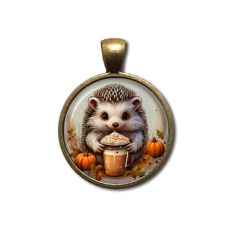Autumn Hedgehog with Pumpkin Latte