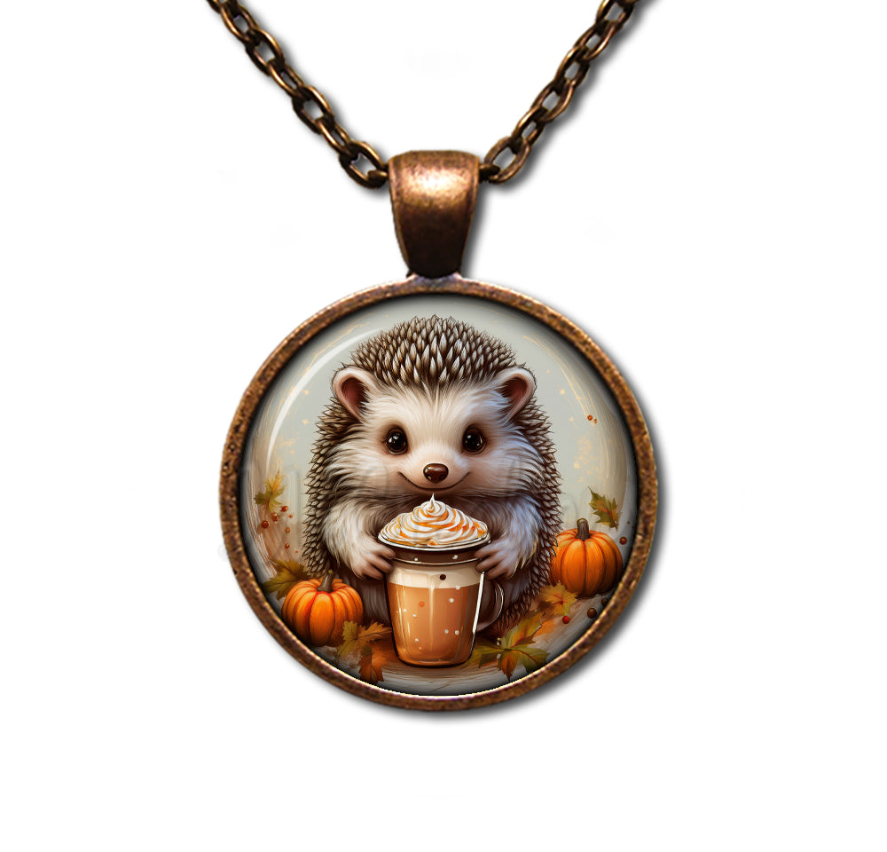 Autumn Hedgehog with Pumpkin Latte