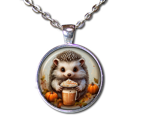 Autumn Hedgehog with Pumpkin Latte