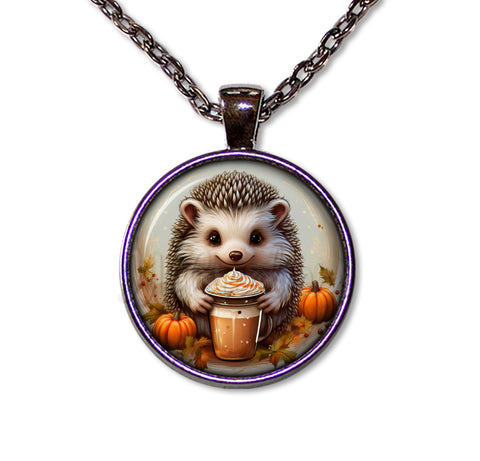 Autumn Hedgehog with Pumpkin Latte